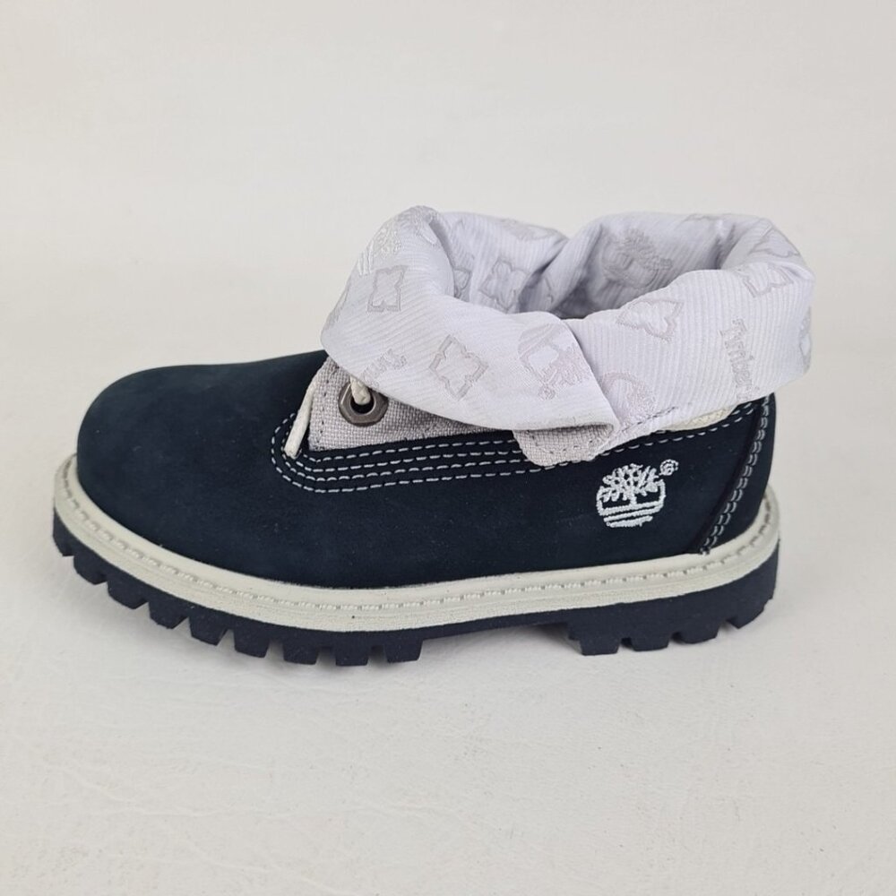Timberland Roll Top FRDHM TODDLER Boots Waterproof NAVY Leather